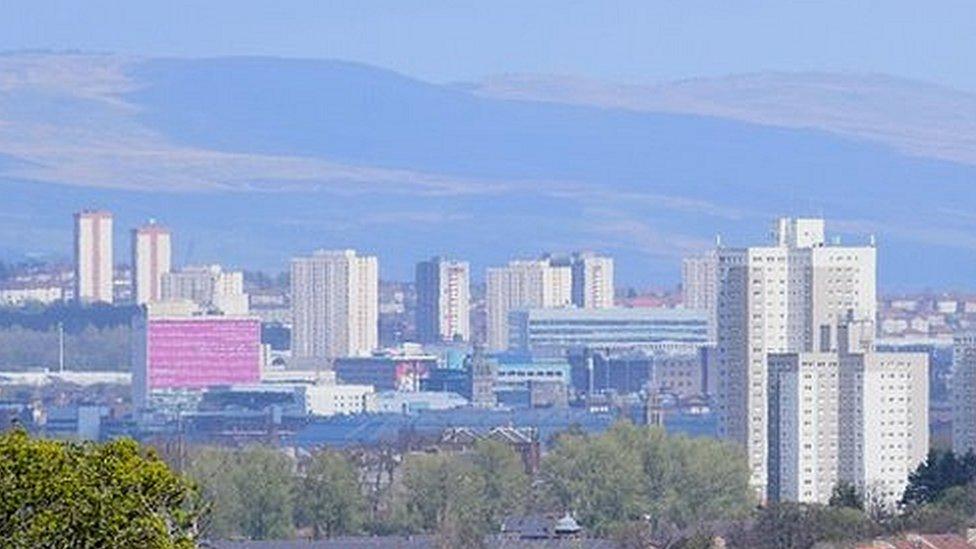 high rise buildings in Glasgow