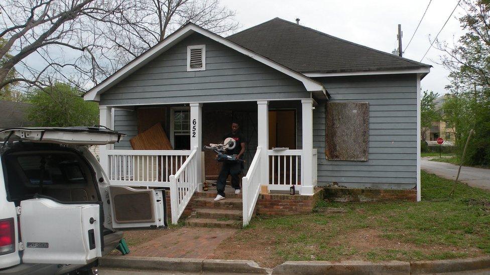 House in Clayton county - boarded up