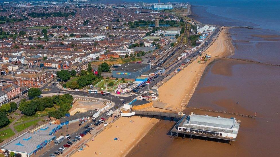 Aerial view of Cleethorpes