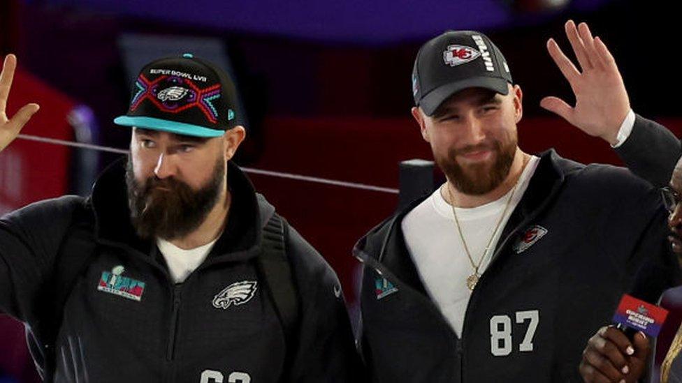 Jason Kelce and Travis Kelce