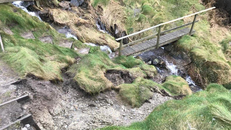 Damage to footpath