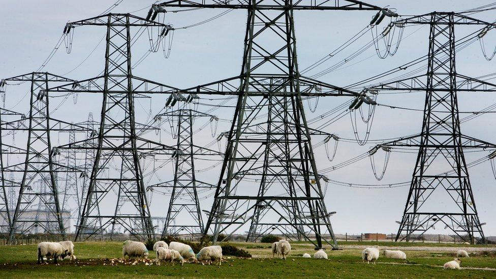 A generic shot of power lines