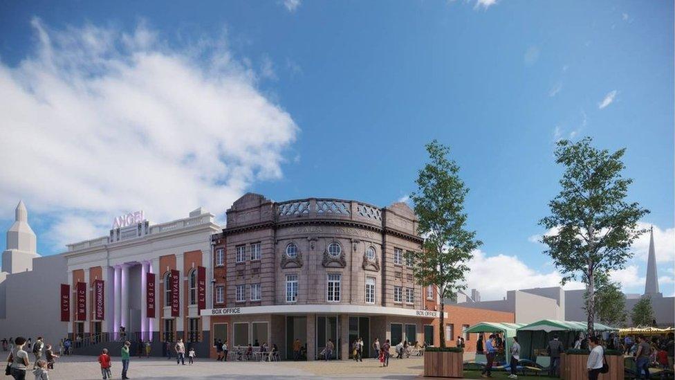 An artist's impression of the reopened theatre