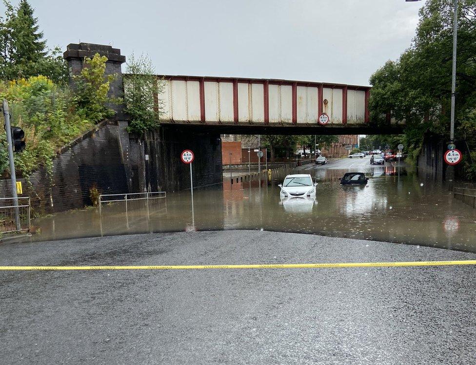 Flooding in Glasgow's southside