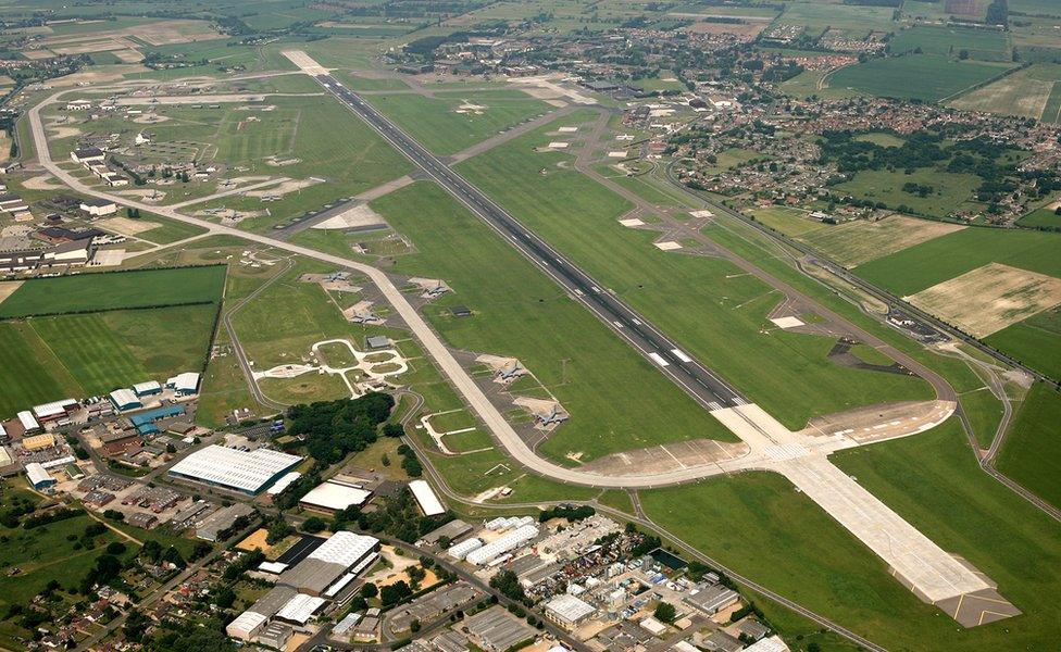 Aerial view of RAF Mildenhall