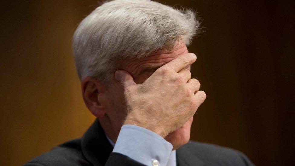 US Senator Bill Cassidy, Republican of Louisiana, testifies during a US Senate Committee on Finance hearing on the Graham-Cassidy bill