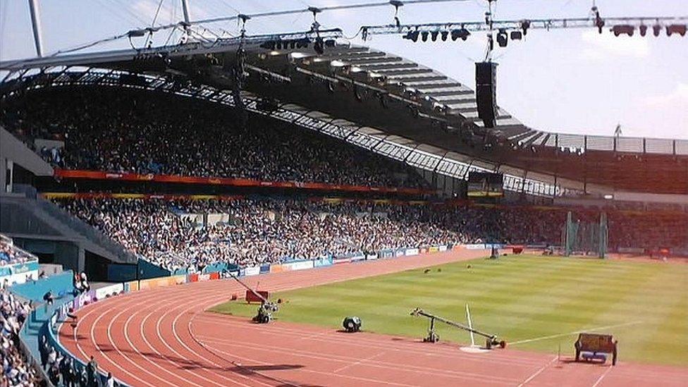 City of Manchester Stadium during the 2002 Commonwealth Games