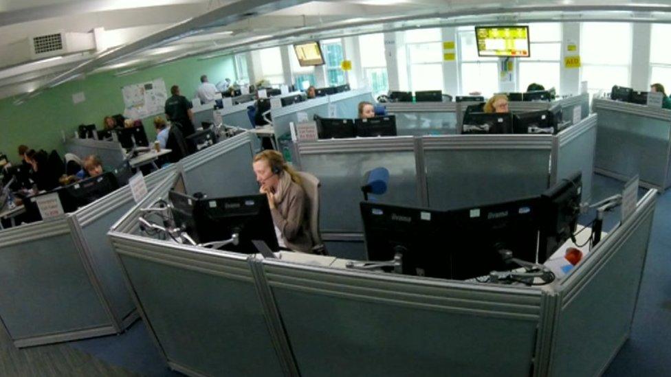 South Central Ambulance control room in Hampshire