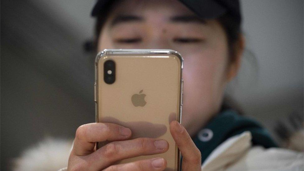 Chinese person and iPhone