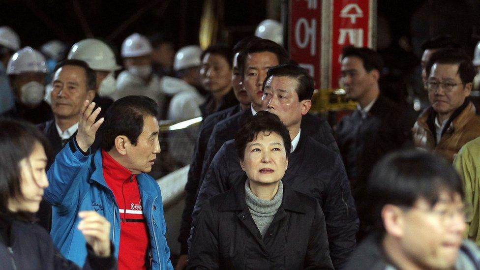 South Korean President Park Geun-hye visits market in Daegu