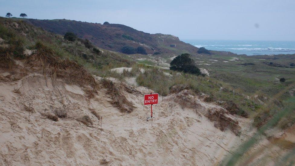 Sand dunes at St Brelade