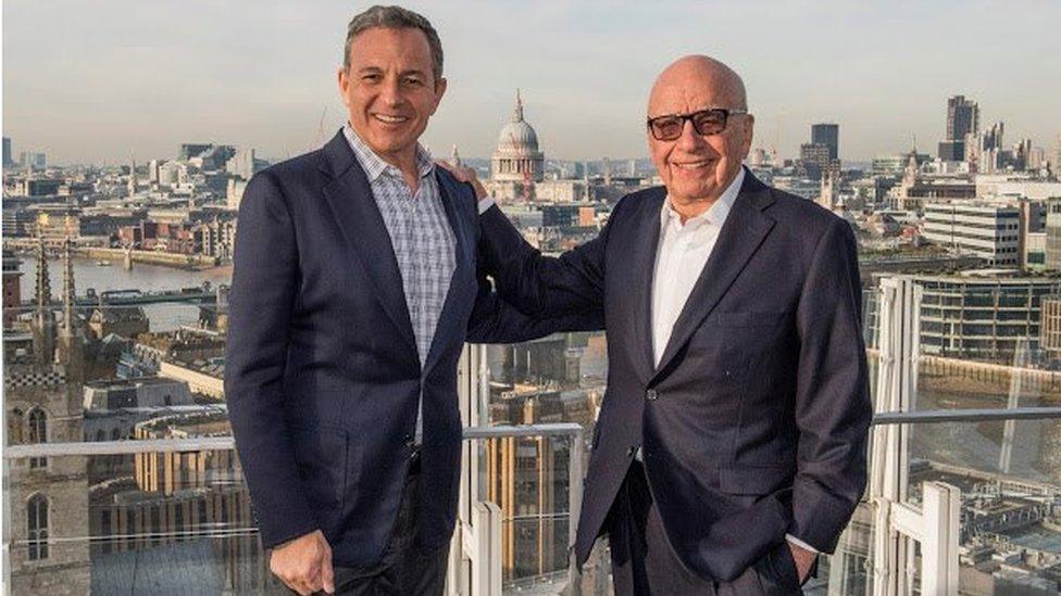 Bob Iger and Rupert Murdoch after agreeing the sale of 21st Century Fox to Disney