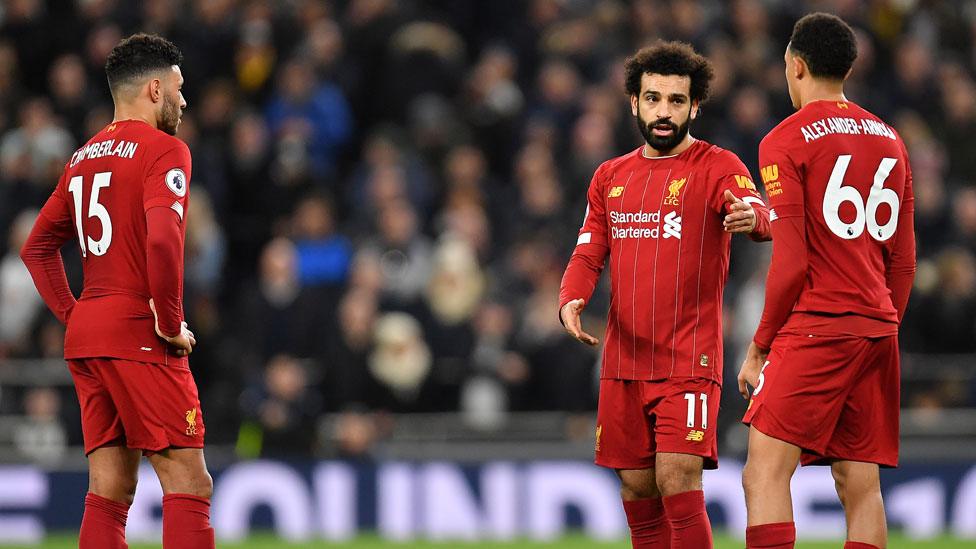 Alex Oxlade-Chamberlain, Mo Salah and Trent Alexander-Arnold