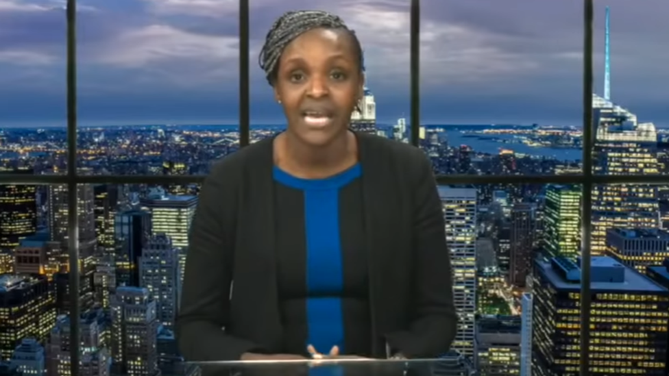 A still image from Fiona Onasanya's YouTube address