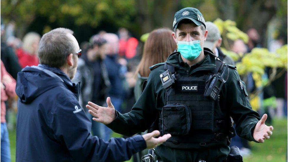 An anti-lockdown protest took place today at Stormont as people turned up to protest against Northern Ireland