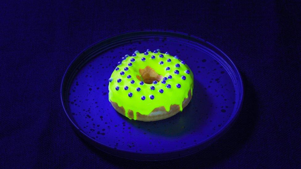 A glow-in-the-dark doughnut