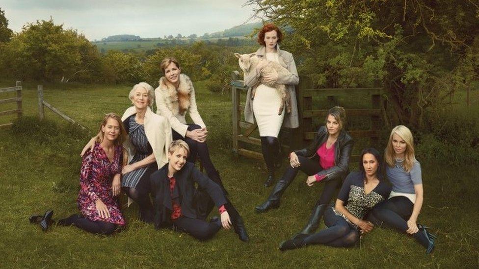 Marks and Spencer photo including Katie Piper, Tracey Emin, Dame Helen Mirren and Karen Elson who promoted the new fashion ranges at the high street retailer