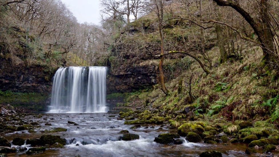 Sgwd yr Eira waterfall in the Brecon Beacons