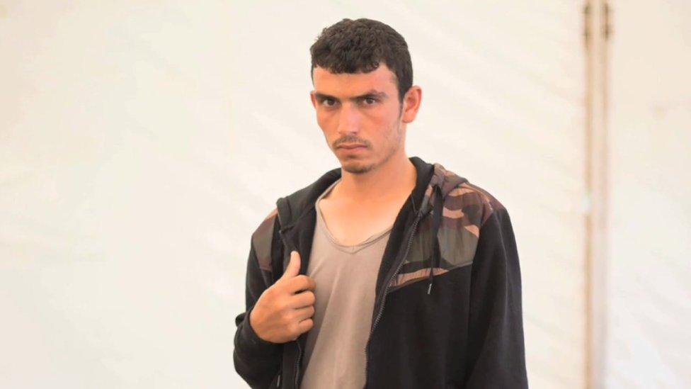 Ali in the migrant camp