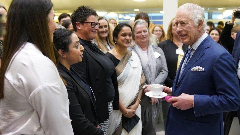 King Charles at the APHA’s headquarters in Weybridge, Surrey