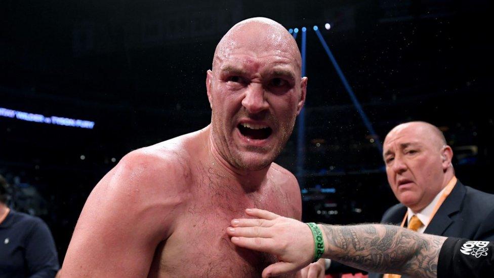 Tyron Fury after his world title fight with Deontay Wilder