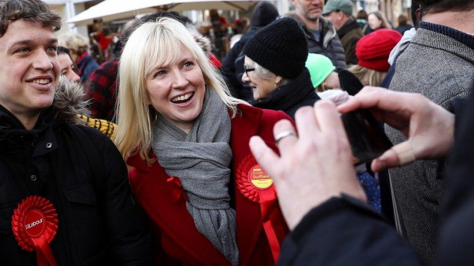 Rosie Duffield campaigning in the city