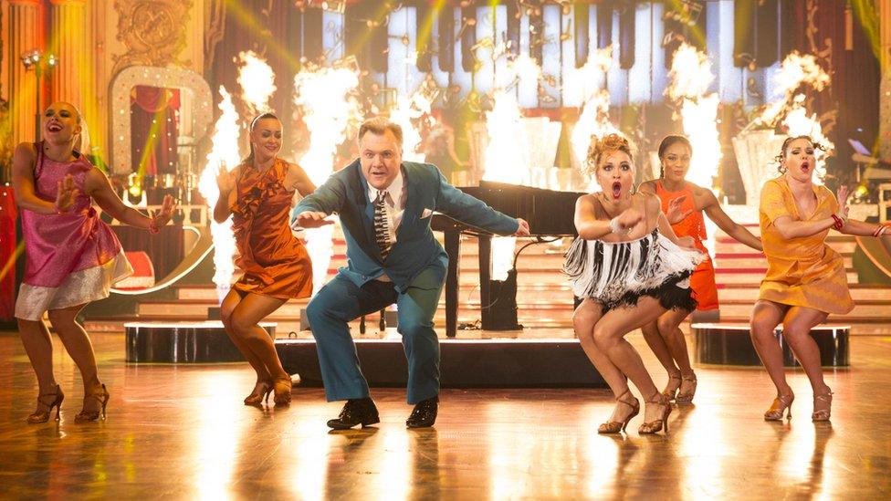 Ed Balls and partner Katya Jones performing the Jive in Blackpool