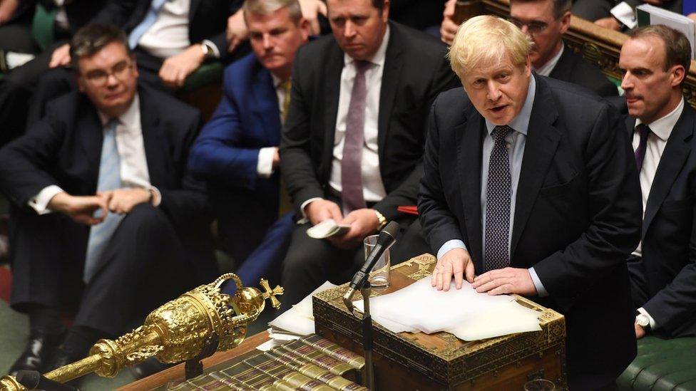 Boris Johnson speaking in the Commons