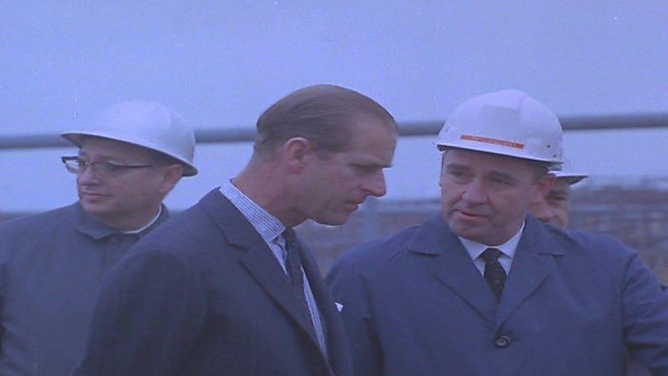 The Duke of Edinburgh opening Bacton Terminal.