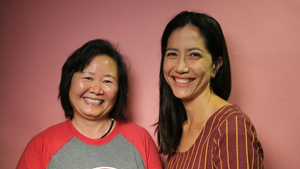 Dr Wang with playwright Frances Ya-Chu