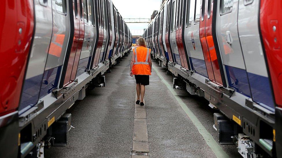 London Underground trains built by Bombardier