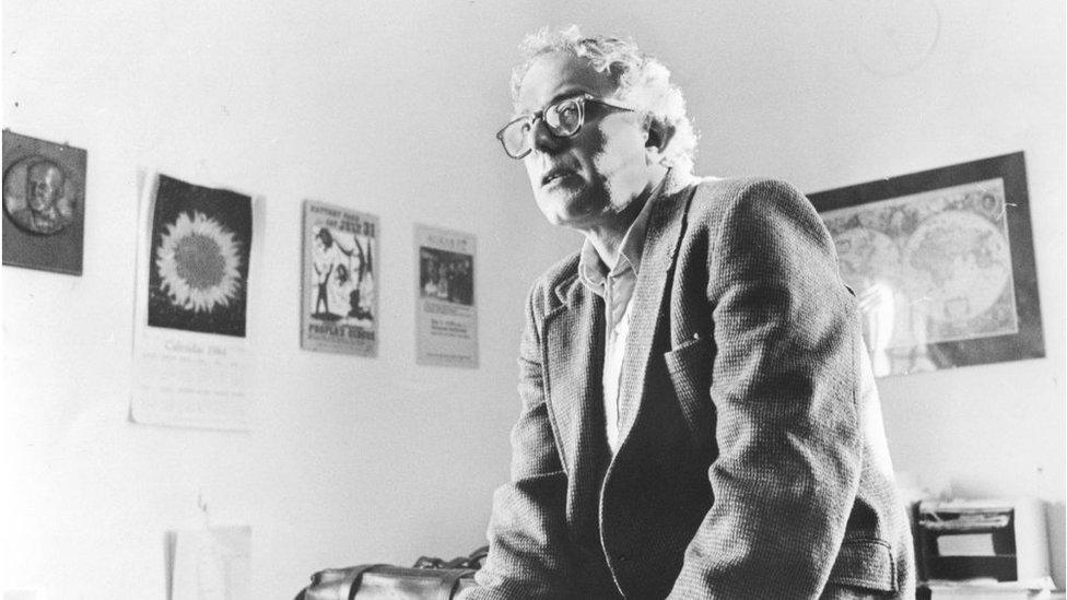 Brooklyn-born Bernie Sanders, Mayor of Burlington, Vermont, in his office at City Hall on 1 March, 1985