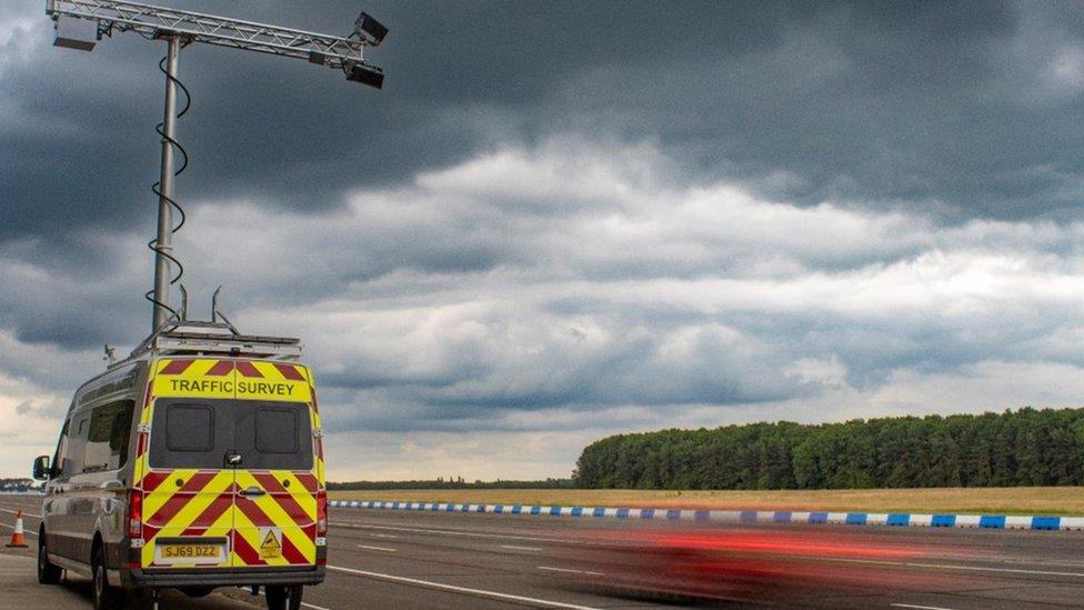 An Aecom camera on a police van