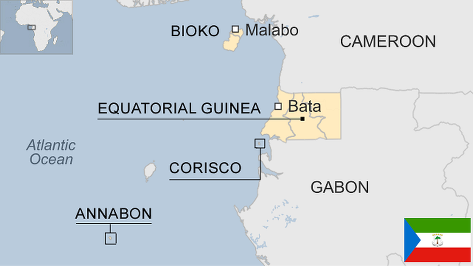 Map of Equatorial Guinea