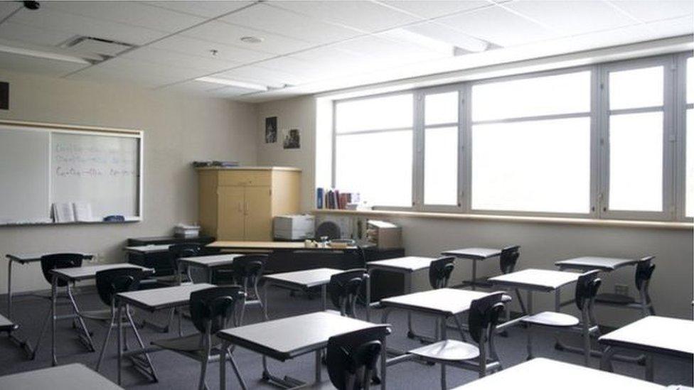 Empty classroom