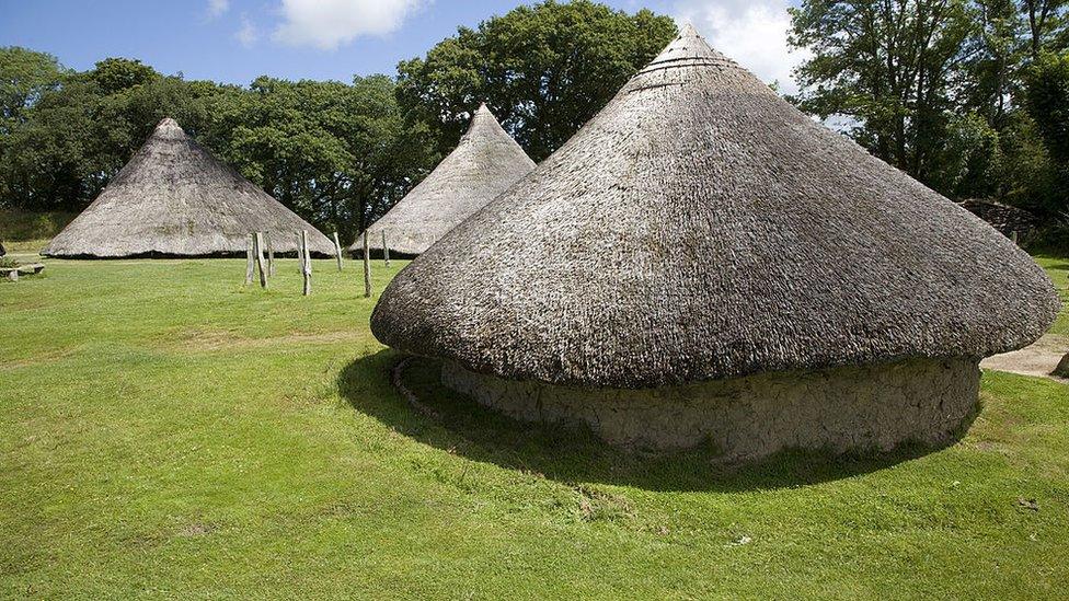 Roundhouses at Castell Henllys, Pembrokeshire