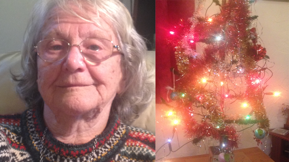 Joyce has had her Christmas tree for more than 80 years