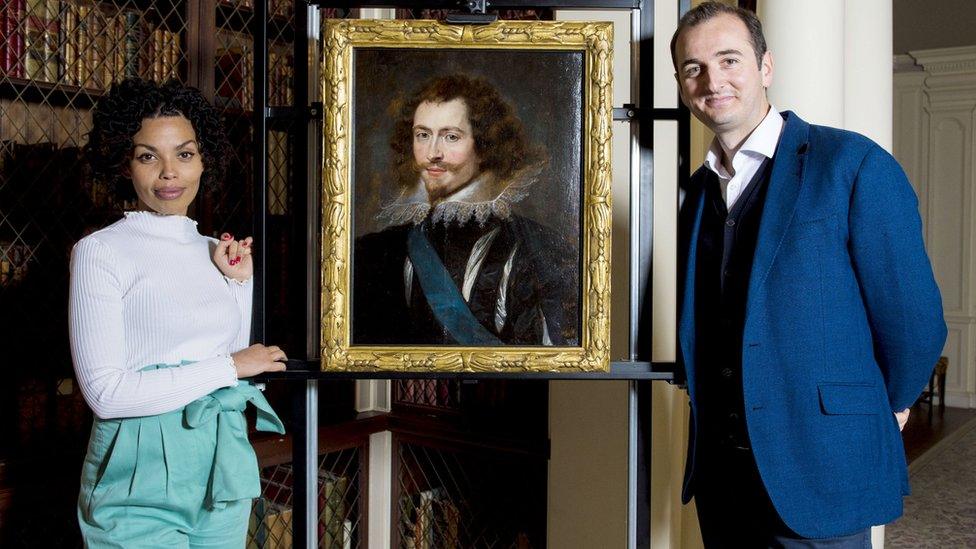 Dr Bendor Grosvenor and Emma Dabiri with portrait