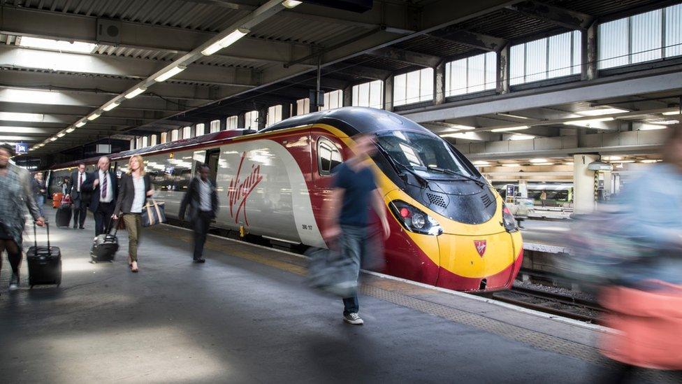 Pendolino train at Euston Station