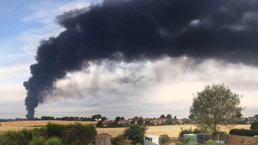 Ravensbourn Plastics Ltd fire seen in Blackfordby