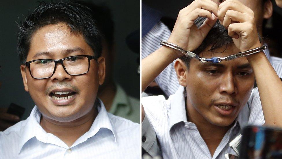 Wa Lone (L) and Kyaw Soe Oo (R)