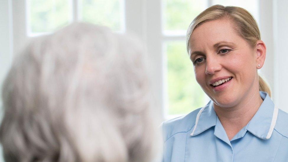 Nurse with patient