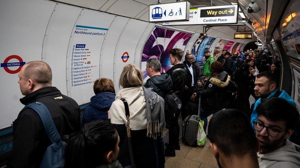 Passengers at Victoria station