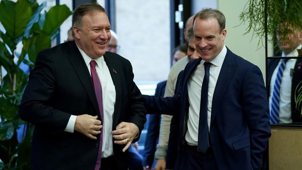 US Secretary of State Mike Pompeo and Foreign Secretary Dominic Raab