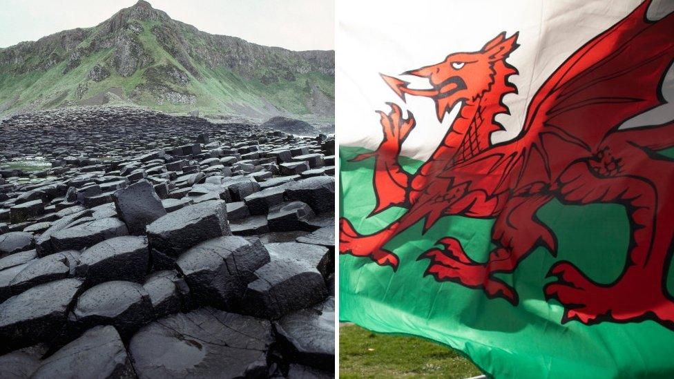 giants causeway and welsh dragon