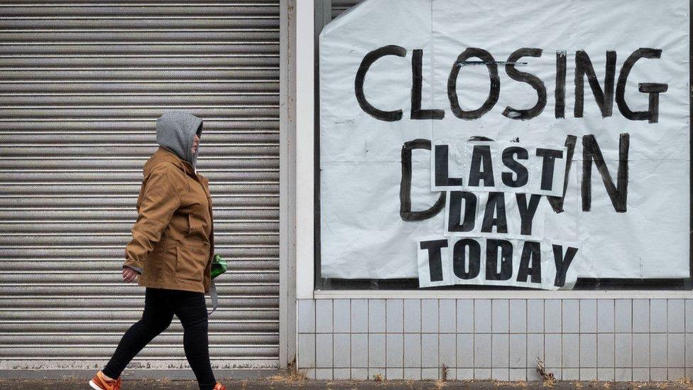 Closing down shop sign