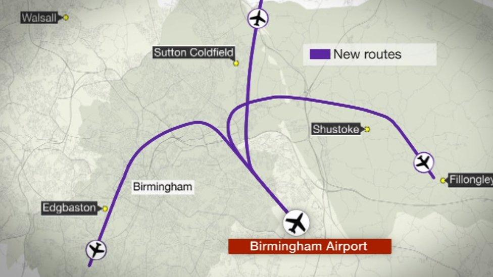 New routes over birmingham