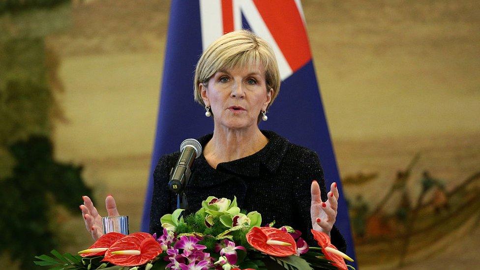 Australia's Foreign Minister Julie Bishop