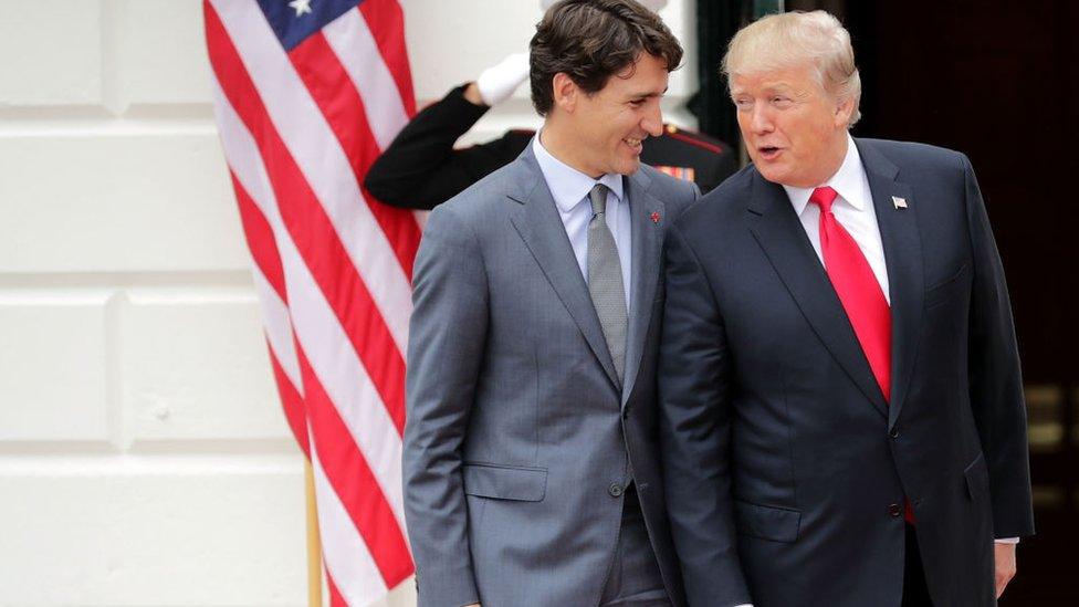 Justin Trudeau and Donald Trump