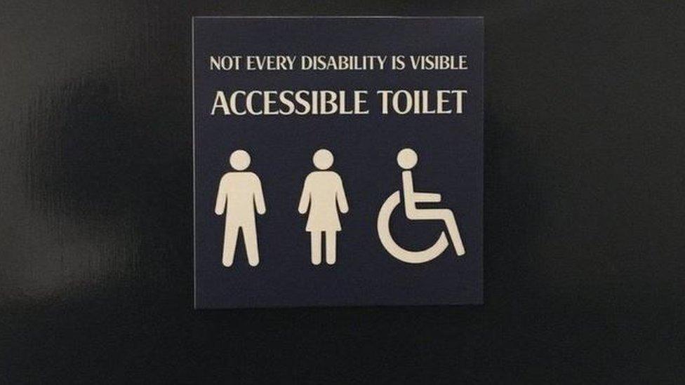 Toilet sign